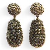 Beaded Drop Gray Green