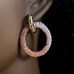 Beaded Ring Pink
