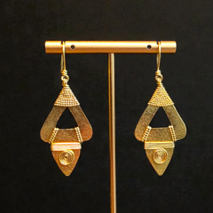 Dokra Earring The Solar Spiral Drop