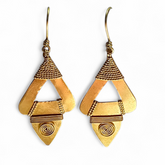 Dokra Earring The Solar Spiral Drop