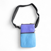 Leather Phone bag Lavender/Light blue/Seagreen