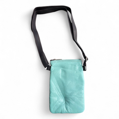 Leather Phone bag Lavender/Light blue/Seagreen