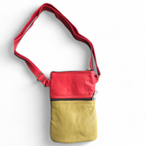 Leather Phone bag Yellow/Red/Beige