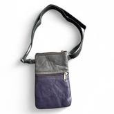 Leather Phone Bag Blue/Grey/Brown