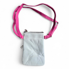 Leather Mobile Bag Pink/Lavender/Light Grey