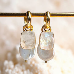 The Raw & Pearled Hoop