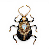 Brooch Black Beetle