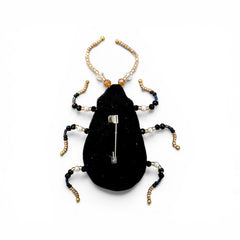 Brooch Black Beetle