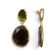 Earring Twin Glow Brown Olive