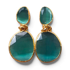 Earring: Twin Glow- Seagreen