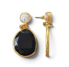 Earring: Twin Glow Pearl & Black