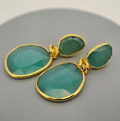 Earring: Twin Glow- Seagreen