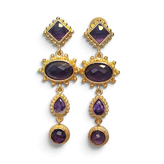 Earring: Plum Dangle Drop