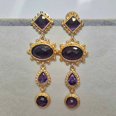 Earring: Plum Dangle Drop