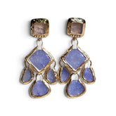 Earring: Raw Cascada Blue