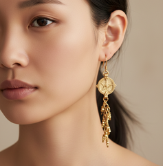 Dokra Earring Byzantine Star Drops