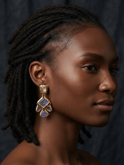 Earring: Raw Cascada Blue