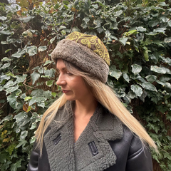 Suede Shearling Winter Hat