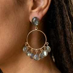 Earring: Labradorite Chandelier