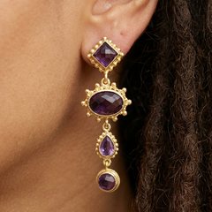 Earring: Plum Dangle Drop
