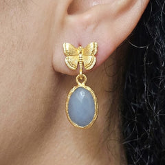 Earring: Papillon Misty Blue