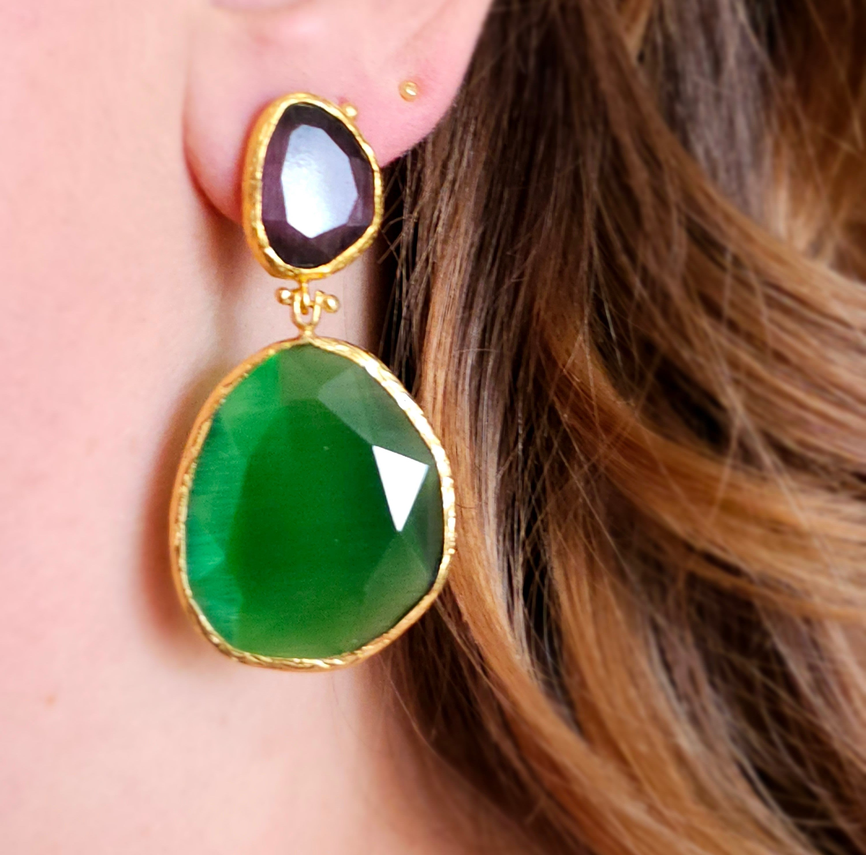 Twin Glow Green & Aubergine