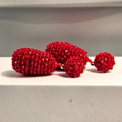 Beaded Drop Red