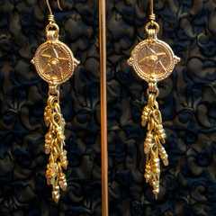 Dokra Earring Byzantine Star Drops