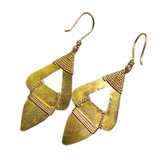 Dokra Earring The Solar Spiral Drop