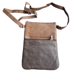 The 5-Pocket Floral Crossbody Bag, Brown/Blue/Grey