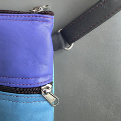 Leather Phone bag Lavender/Light blue/Seagreen