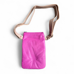 Leather Phone Bag Red/Salmon/Pink