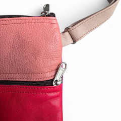 Leather Phone Bag Red/Salmon/Pink