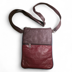 The 5-Pocket Floral Crossbody Bag, Red/Brown
