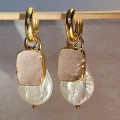 The Raw & Pearled Hoop
