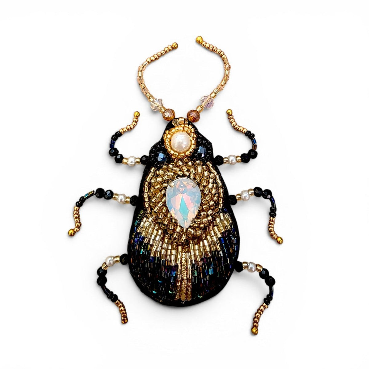 Brooch Black Beetle