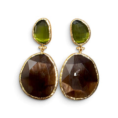 Earring Twin Glow Brown Olive