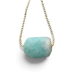 Raw Stone Slider Necklace