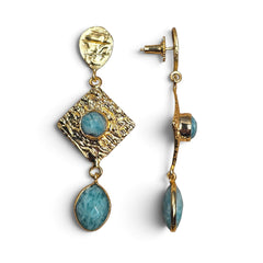 Earring: Byzantine Drops- Amazonite