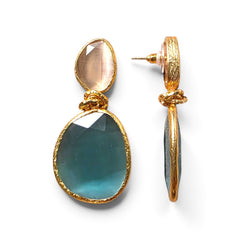 Earring Twin Glow- Turqouise Nude