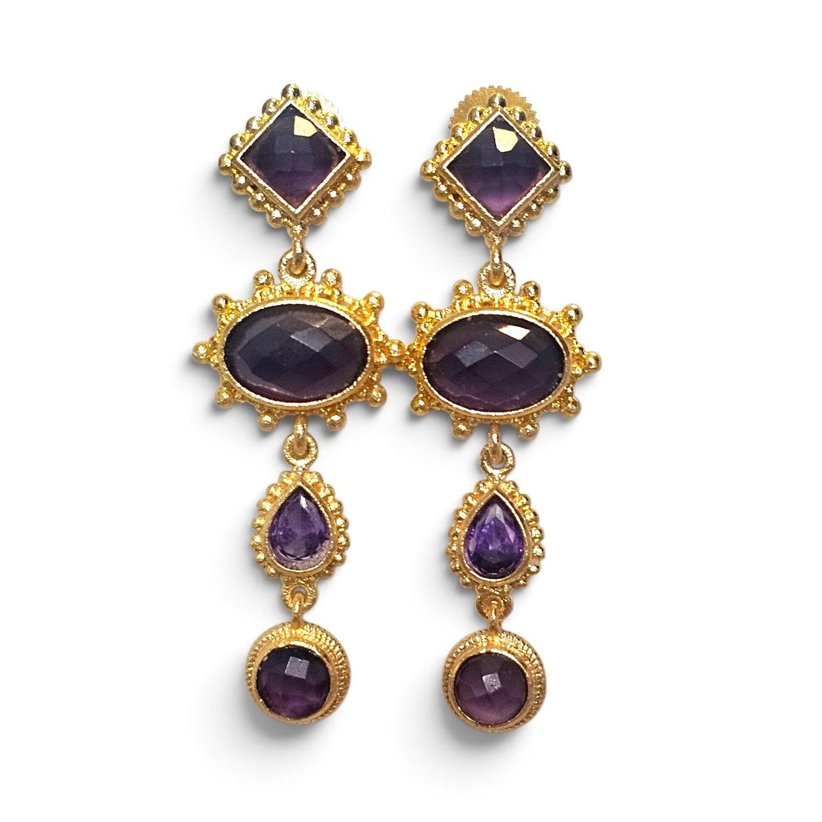 Earring: Plum Dangle Drop
