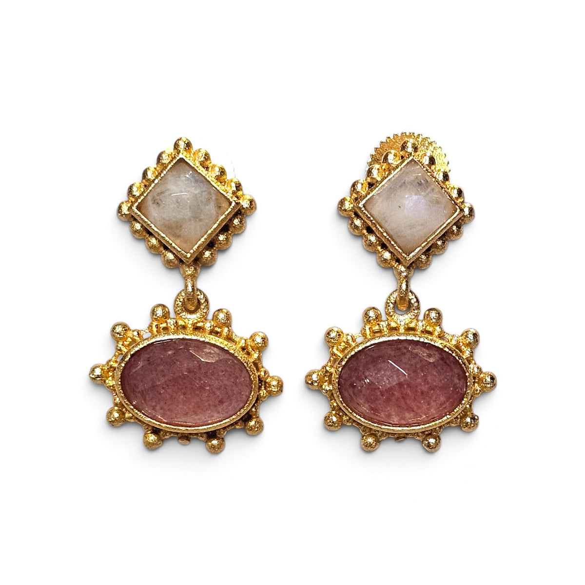 Earring: Blush & Moon Drop