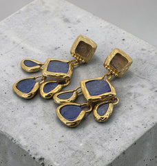 Earring: Raw Cascada Blue