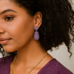 Beaded Drop Purple