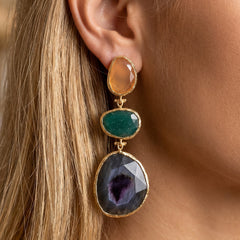 Earring: Glow Line-Orange Green Blue