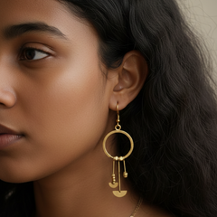 Dokra earring Luna Drops