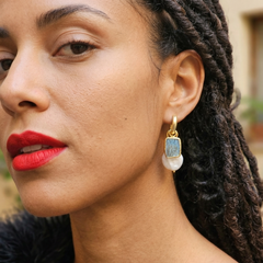 The Raw & Pearled Hoop