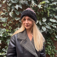 Suede Shearling Winter Hat