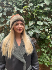 Suede Shearling Winter Hat