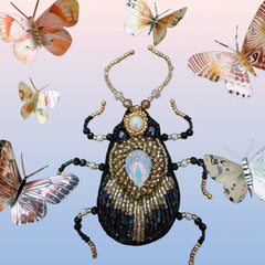 Brooch Black Beetle